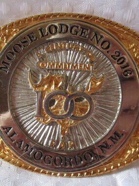 Vtg 1988 Lone Star Buckles Limited Edition Moose Lodge Alamogordo NM Belt Buckle